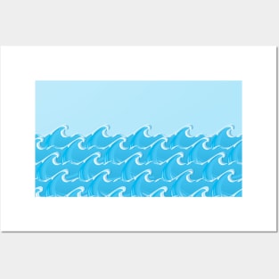 Wave Pattern - Ocean Surf Pattern Design Posters and Art